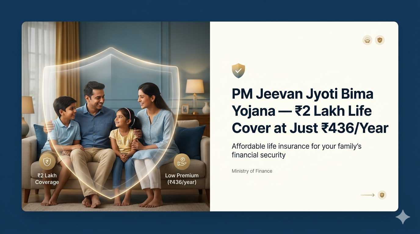 PM Jeevan Jyoti Bima Yojana — ₹2 Lakh Life Cover at Just ₹436/Year