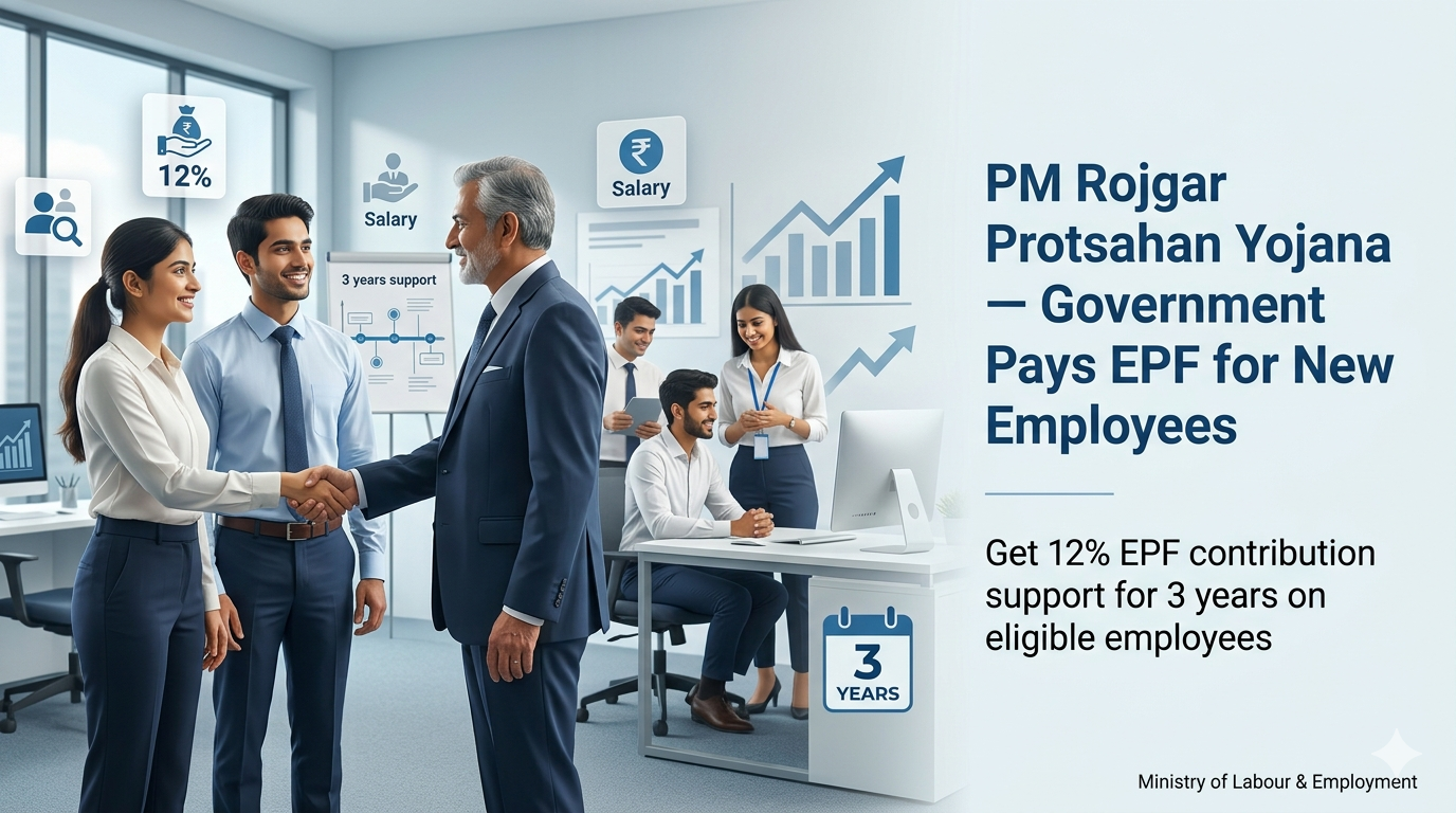 PM Rojgar Protsahan Yojana — Government Pays EPF for New Employees
